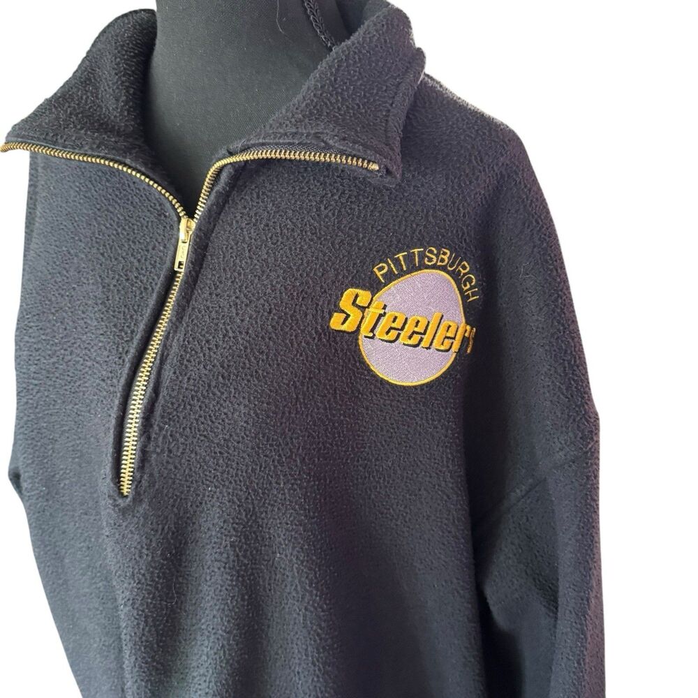 Vintage Game Day Logo 7‎ NFL Pittsburgh Steelers Pullover Fleece Jacket Size XL